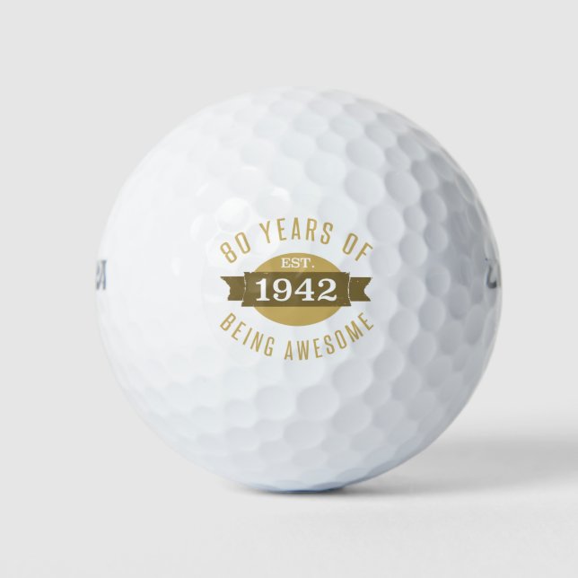 Balles De Golf Créé en 1942 80e anniversaire (Devant)
