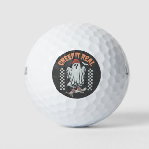 Balles De Golf Creep It Real Retro Halloween patinage fantôme