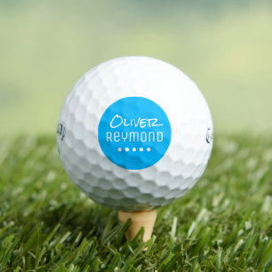 Balles De Golf Créer un nom personnalisé meilleur logo bleu de Go