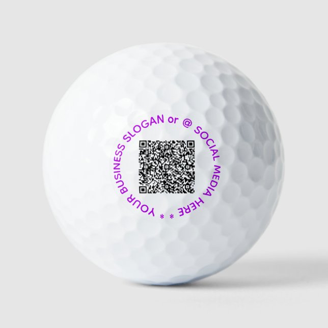 Balles De Golf Créez vos propres timbres de code QR exemple de ba (Recto)