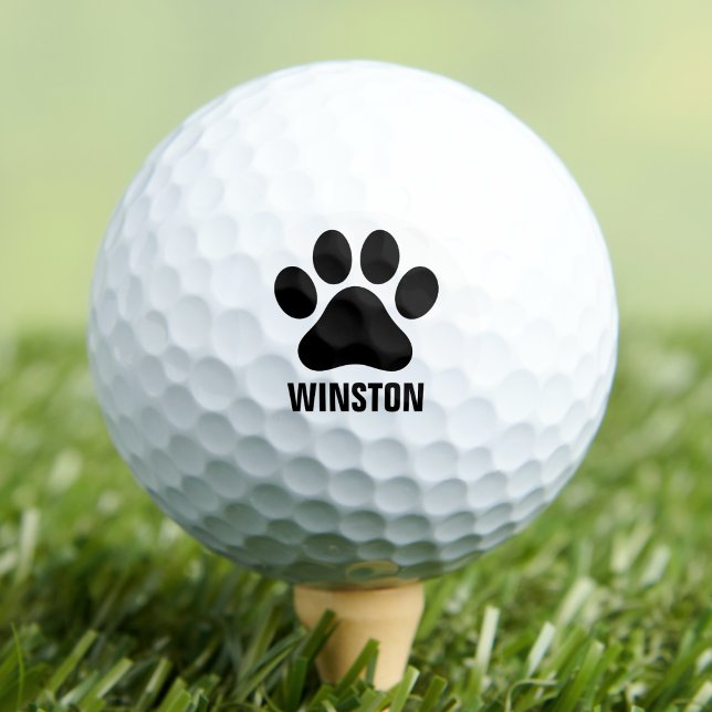 Balles De Golf Créez Votre Propre Empreinte de Patte de Compagnon (Create your Own Paw Print Pet Golf Balls)