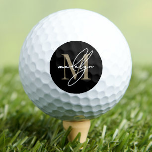 Balles De Golf Créez Votre Propre Monogramme en Or sur Mesure