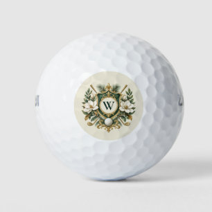 Balles De Golf Créez Votre Propre Monogramme Floral Élégant