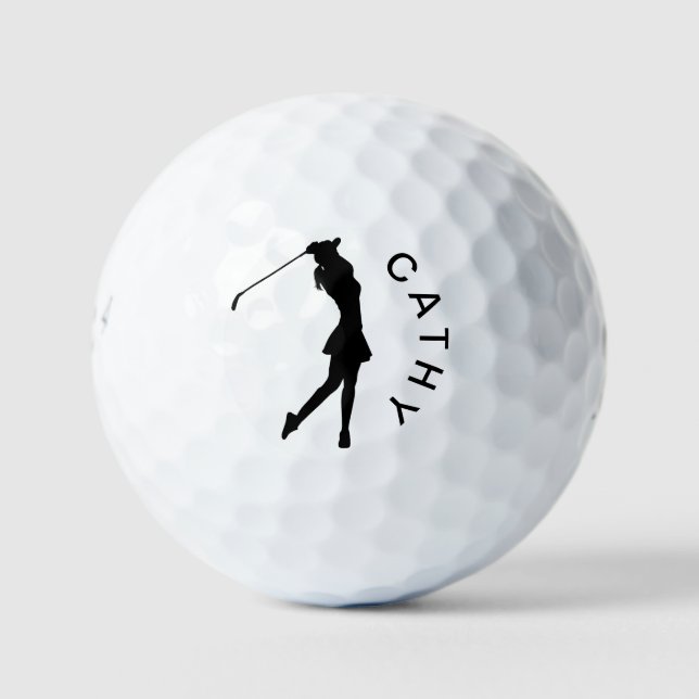 Balles De Golf Créez votre propre nom de logo Golfer personnalisé (Devant)