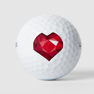 Balles De Golf Cristal rouge