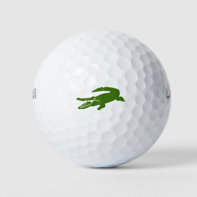 Balles De Golf Crocodile Alligator Reptile animal vert (Devant)