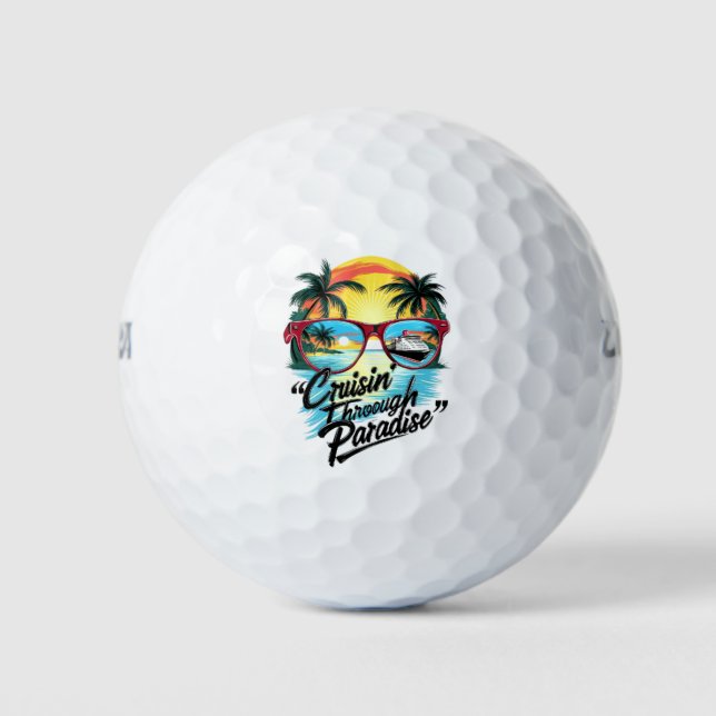 Balles De Golf Croisine" à travers le paradis : Vibes d'évasion t (Devant)
