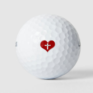 Balles De Golf Croix de vérité dans le coeur