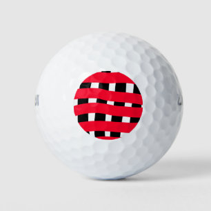 Balles De Golf Croix noire rouge damier simple homme garçon cadea