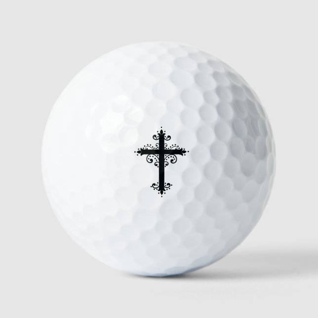 Balles De Golf Croix sculptée décorative de luxe (Recto)