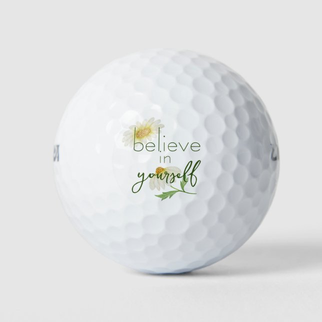 Balles De Golf Croyez en vous-même citez des guillemets (Devant)