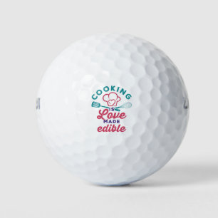 Balles De Golf Cuisine Is Love Fabriqué Chef Cuisinier Commode