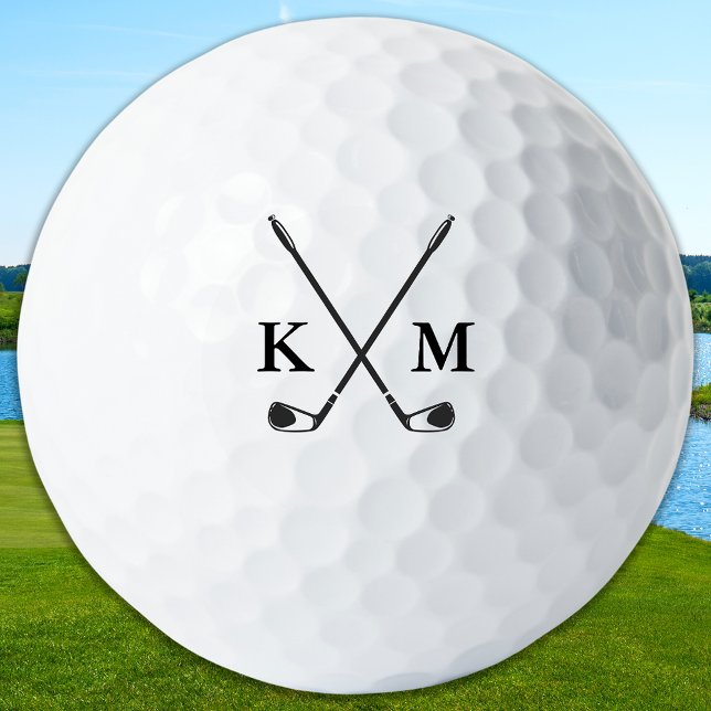 Balles De Golf Custom Create Golfer Personalize Monogram Initials (Créateur téléchargé)