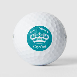 Balles De Golf Custom Golf Queen Couronne Turquoise