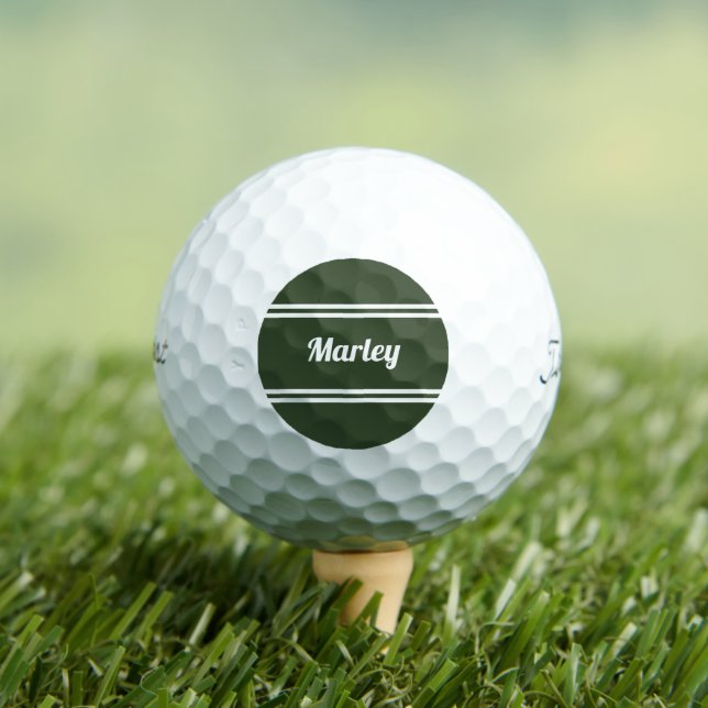 Balles De Golf Custom Golfer Sports Classic Nom Moderne Vert (T-shirt Insitu)