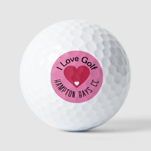 Balles De Golf Custom "Heart Swing" Valentine's Day Golf Ball (Recto)