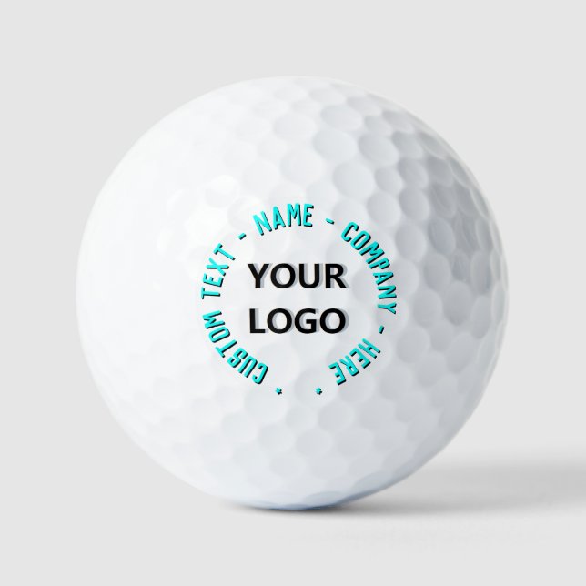 Balles De Golf Custom Logo Text Branded Stamps Golf Balls Example (Recto)