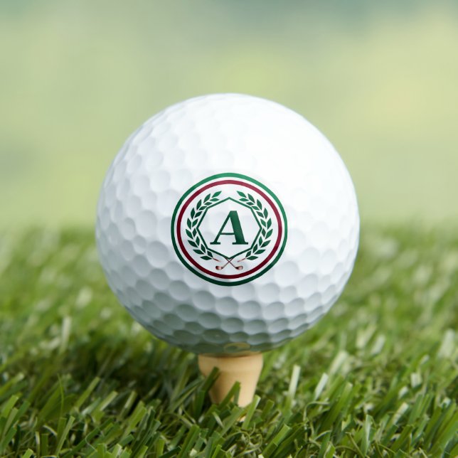 Balles De Golf Custom Monogram Golf Ball | Personalized "A"  (T-shirt Insitu)