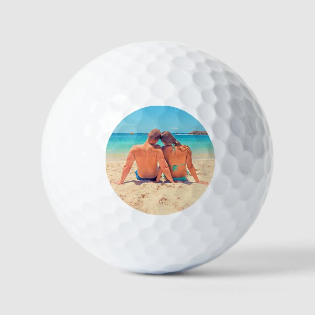 Balles De Golf Custom Photo Golf Balls Stamps Personalized Text (Recto)