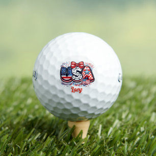 Balles De Golf Custom USA Print - Personnalisé Féministe Américai