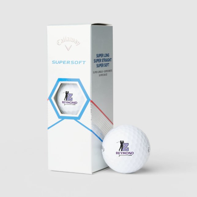 Balles De Golf Custom Z Purple Initial Mark - to identify golfer (Conditionnement)