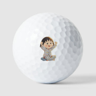 Balles De Golf Cute Baby Illustration on Golf Ball – Playful Spor