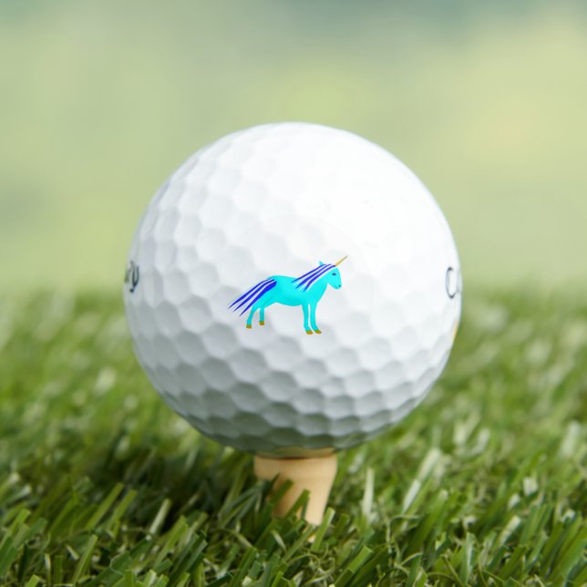 Balles De Golf Cute Blue Baby Boy Unicorn (T-shirt Insitu)