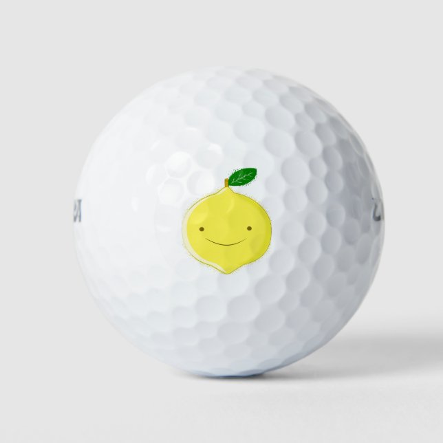 Balles De Golf Cute Cartoon Lemon (Devant)