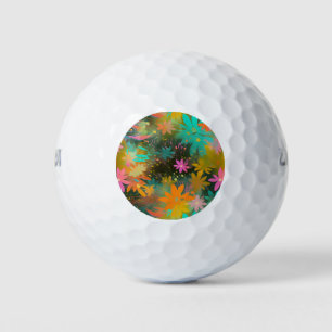 Balles De Golf Cute coloré Floral Abstrait Motif