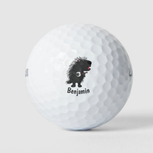 Balles De Golf Cute drôle porc-épic avec dessin animé de banjo