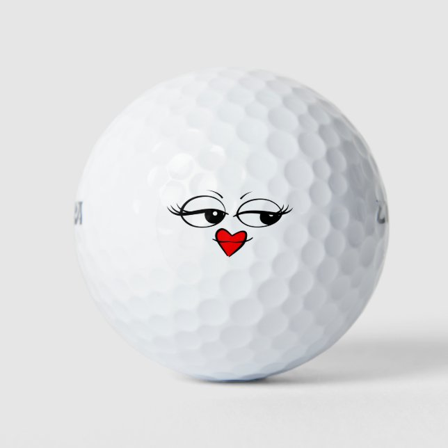 Balles De Golf Cute Emoji (Devant)
