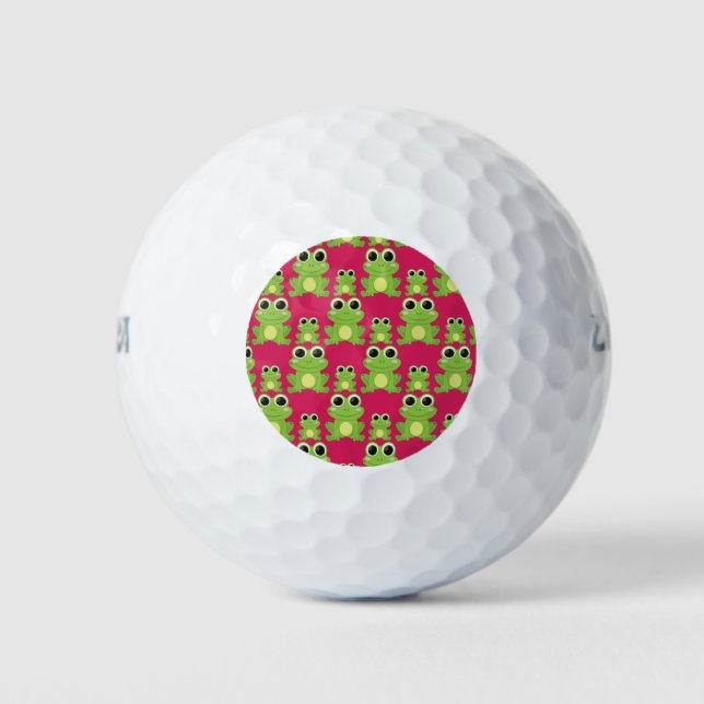 Balles De Golf Cute grenouille motif (Devant)