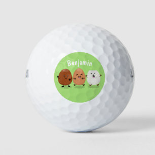 Balles De Golf Cute kawaii oeufs humoristique dessin animé
