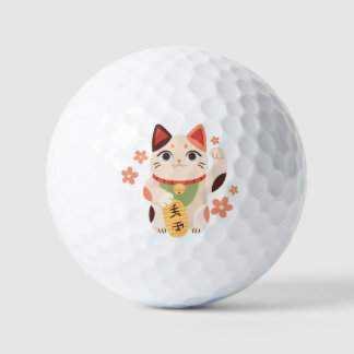 Balles De Golf Cute Maneki Neko Lucky Cat Golf Balls