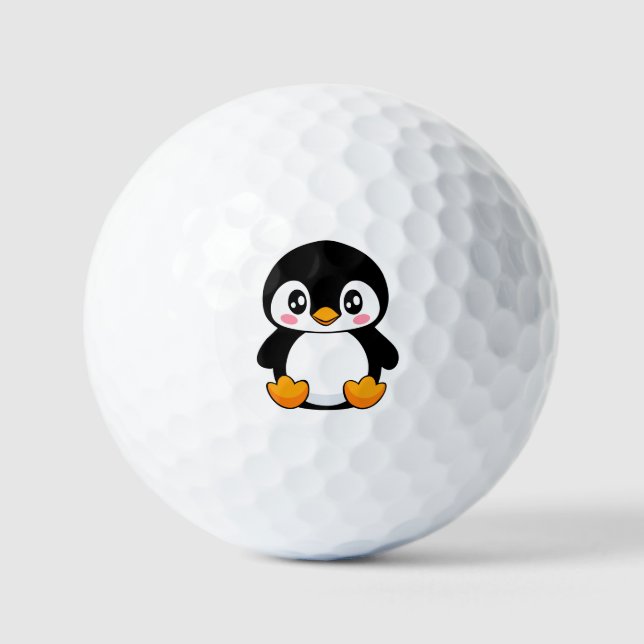Balles De Golf Cute Penguin (Recto)