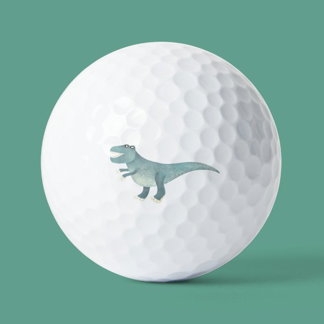 Balles De Golf Cute préhistorique T-Rex Dinosaur (Créateur téléchargé)