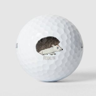 Balles De Golf Cute prickly hedgehog cartoon