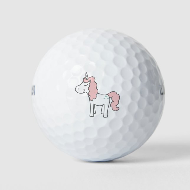 Balles De Golf Cute Unicorn (Devant)
