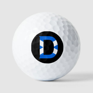 Balles De Golf D Monogramme superposé sur Scottish Flag va gbcnt