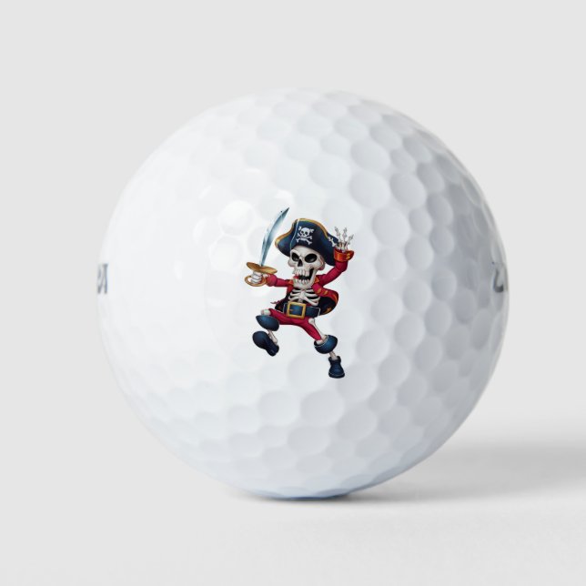 Balles De Golf Dabbing Skeleton Pirate Halloween Jolly roger pour (Devant)