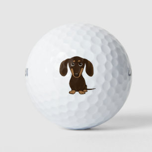 Balles De Golf Dachshund au chocolat mou Cartoon Wiener Dog