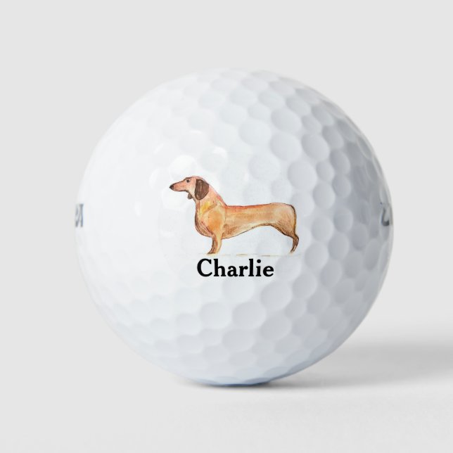 Balles De Golf Dachshund Chien Wiener Animal mignonne Chien Chien (Devant)