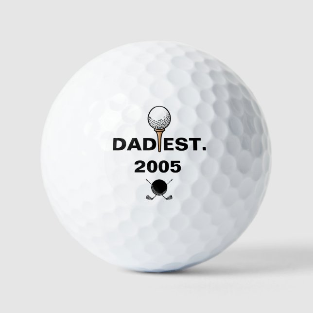 Balles De Golf Dad Est Since Year Classic Golf Emblem (Recto)