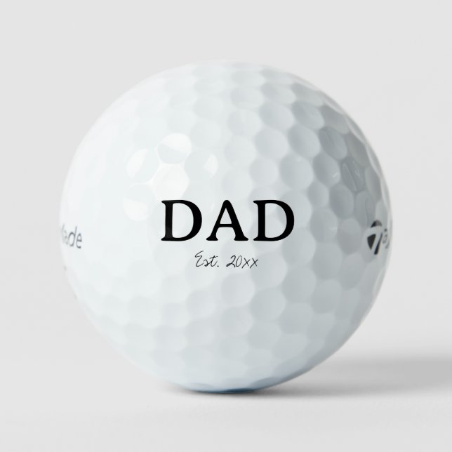 Balles De Golf 'Dad' Established Pregnancy Announcement Keepsake  (Recto)