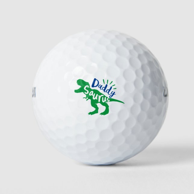Balles De Golf Daddy Saurus T-Rex Silhouette (Devant)