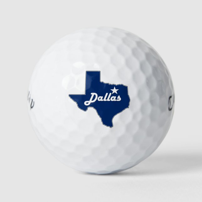 Balles De Golf Dallas Texas Lone Star State Map Fier Texan (Devant)