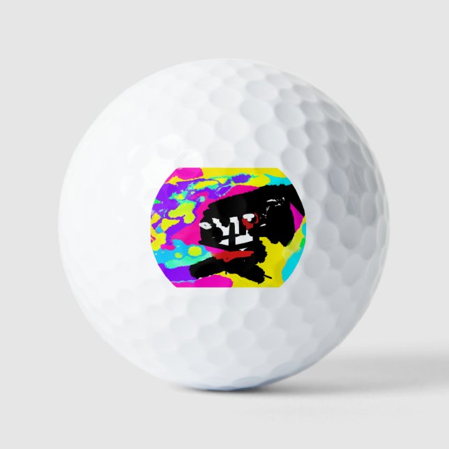 Balles De Golf Dalmatie cravate estivale sèche (Recto)