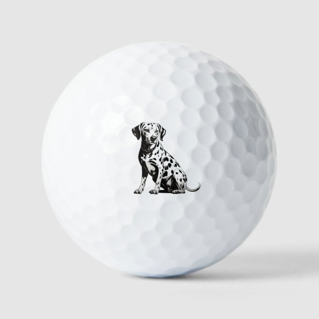 Balles De Golf Dalmatie OEuvre de chien (Recto)