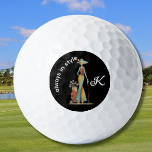 Balles De Golf Dames Stylish Golfer Nom personnalisé