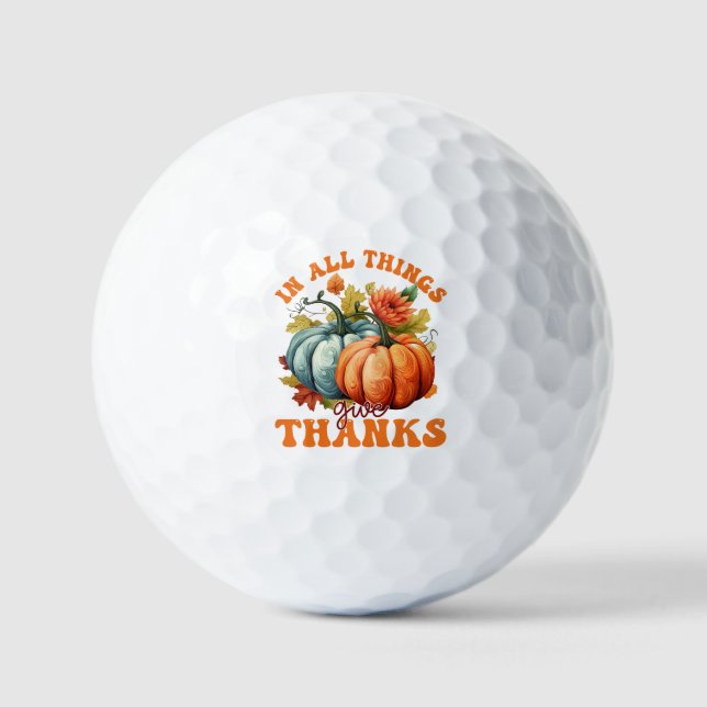 Balles De Golf Dans toutes les choses donner Merci Citrouille (Recto)